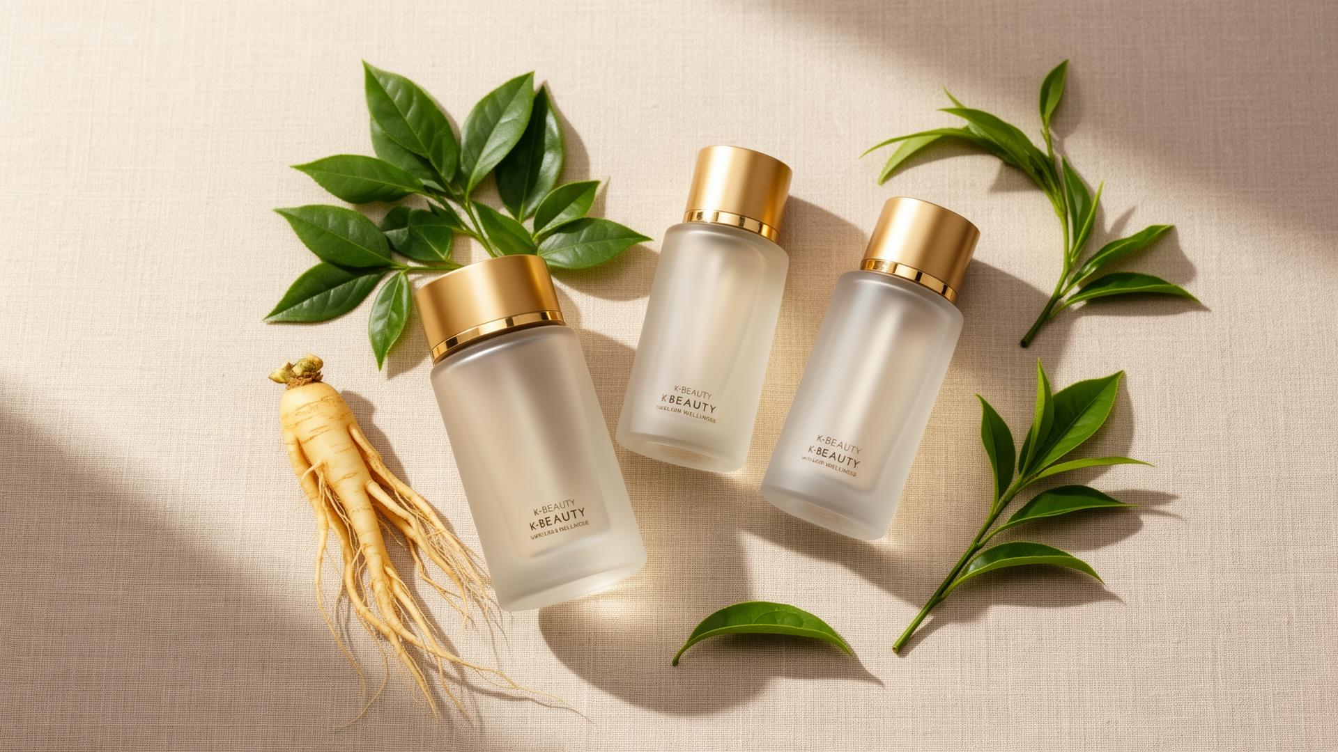 K-beauty wellness flat lay
